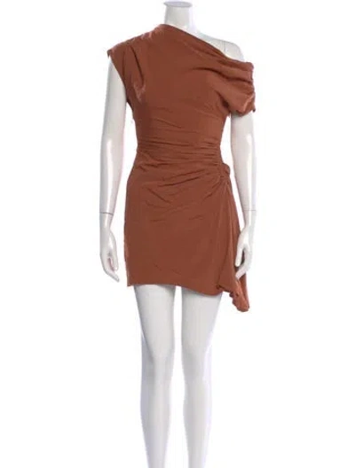 Pre-owned A.l.c One-shoulder Mini Dress In Orange