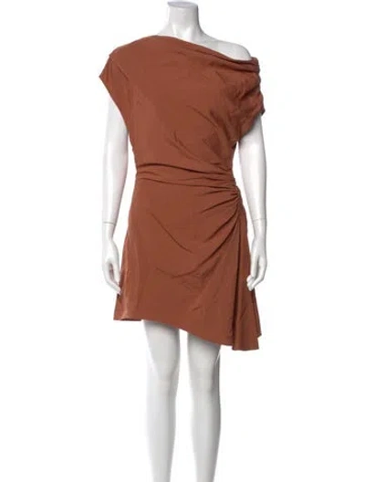 Pre-owned A.l.c One-shoulder Mini Dress In Orange