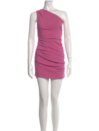 Pre-owned A.l.c One-shoulder Mini Dress In Pink