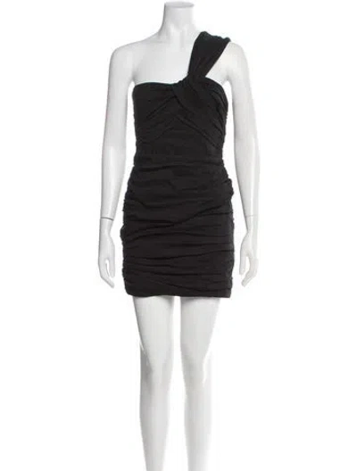 Pre-owned A.l.c One-shoulder Mini Dress W/ Tags In Black