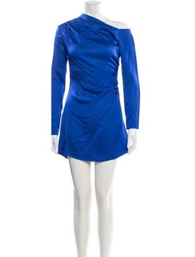 Pre-owned A.l.c One-shoulder Mini Dress W/ Tags In Blue