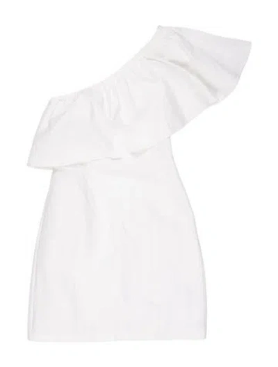 Pre-owned A.l.c One-shoulder Mini Dress In White