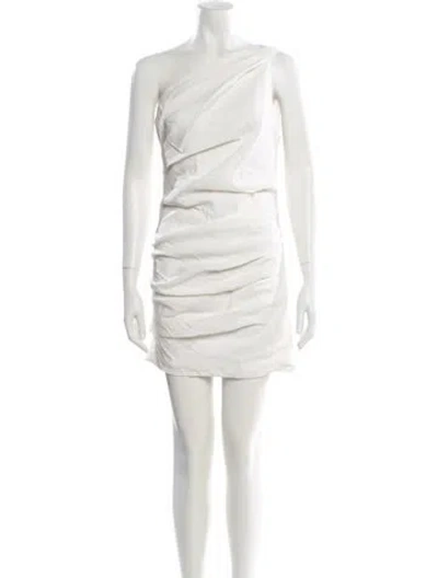 Pre-owned A.l.c One-shoulder Mini Dress In White