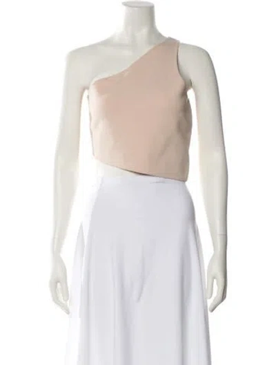 Pre-owned A.l.c One-shoulder Sleeveless Crop Top In Neutral