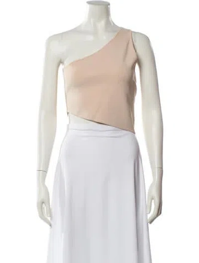 Pre-owned A.l.c One-shoulder Sleeveless Crop Top In Neutral
