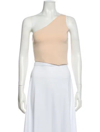 Pre-owned A.l.c One-shoulder Sleeveless Crop Top In Neutral