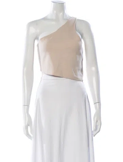 Pre-owned A.l.c One-shoulder Sleeveless Crop Top In Neutral
