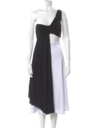 Pre-owned A.l.c One-shoulder Sleeveless Top In Black