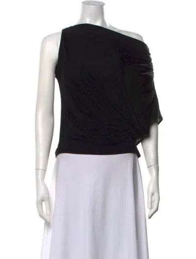 Pre-owned A.l.c One-shoulder Sleeveless Top In Black