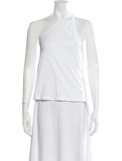 Pre-owned A.l.c One-shoulder Sleeveless Top In White