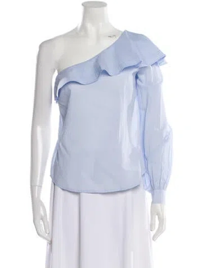 Pre-owned A.l.c One-shoulder Top In Blue
