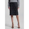 A.l.c Opal Crystal-embellished Wool-blend Felt Pencil Skirt In Charcoal