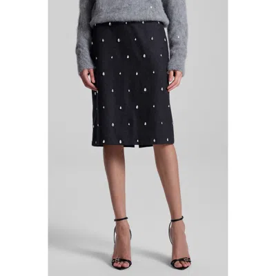 A.l.c . Opal Rhinestone Pencil Skirt In Charcoal