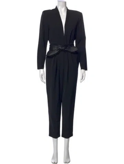Pre-owned A.l.c Open Front Jumpsuit In Black