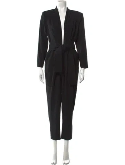 Pre-owned A.l.c Open Front Jumpsuit In Black