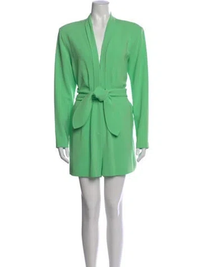 Pre-owned A.l.c Open Front Romper In Green