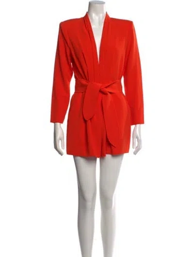 Pre-owned A.l.c Open Front Romper In Orange