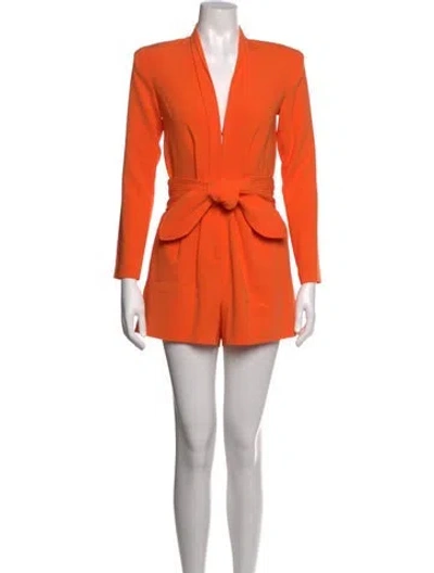 Pre-owned A.l.c Open Front Romper In Orange