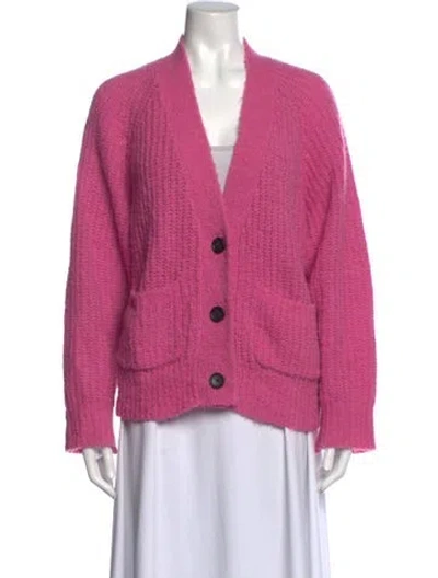 Pre-owned A.l.c Open Front Sweater In Pink