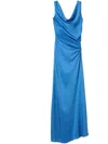 A.l.c Ophelia Womens Satin Ruched Evening Dress In Blue