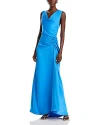 A.l.c Ophelia Womens Satin Ruched Evening Dress In Ibiza