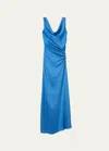 A.l.c Ophelia Womens Satin Ruched Evening Dress In Ibiza