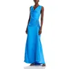 A.L.C OPHELIA WOMENS SATIN RUCHED EVENING DRESS
