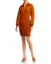 A.l.c Otto Rib Mini Sweater Dress In Brown In Pink