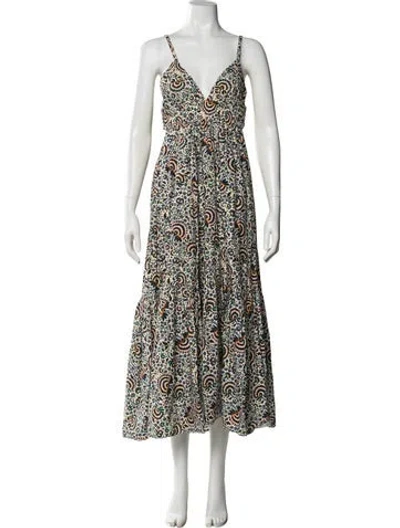 Pre-owned A.l.c Paisley Print Long Dress
