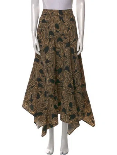 Pre-owned A.l.c Paisley Print Long Skirt