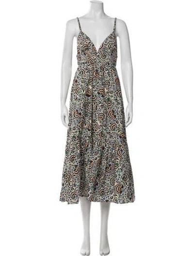 Pre-owned A.l.c Paisley Print Midi Length Dress