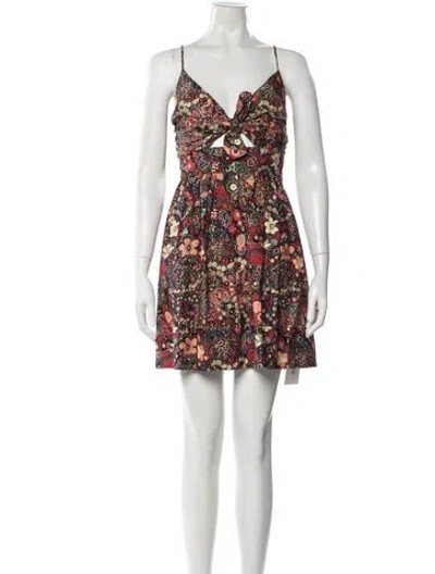 Pre-owned A.l.c Paisley Print Mini Dress W/ Tags In Blue