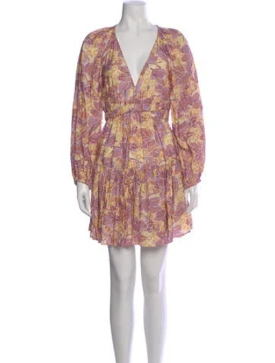 Pre-owned A.l.c Paisley Print Mini Dress W/ Tags In Purple
