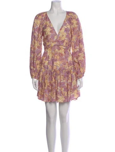 Pre-owned A.l.c Paisley Print Mini Dress W/ Tags In Purple