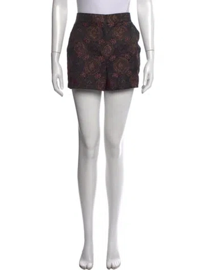 Pre-owned A.l.c Paisley Print Mini Shorts In Black