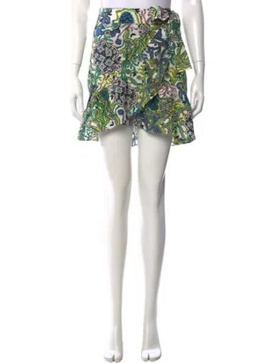 Pre-owned A.l.c Paisley Print Mini Skirt In Multi