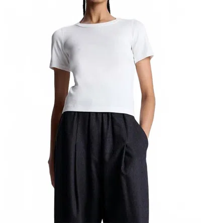 A.l.c Paloma Cotton Rib Baby Tee In White