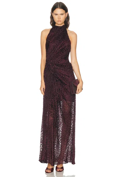 A.l.c Paloma Gown In Deep Mulberry