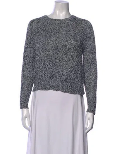 Pre-owned A.l.c Patterned Crew Neck Sweater In Black