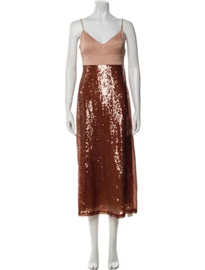 Pre-owned A.l.c Patterned Long Dress In Neutral