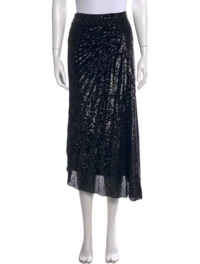 Pre-owned A.l.c Patterned Long Skirt In Black