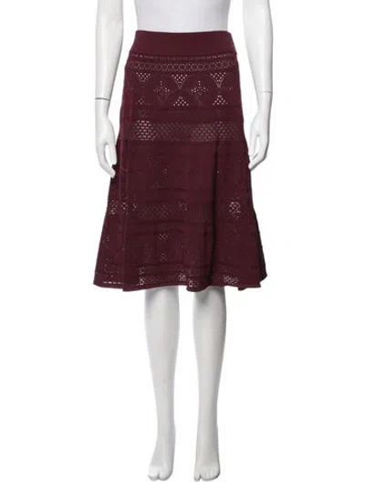 Pre-owned A.l.c Patterned Midi Length Skirt In Black