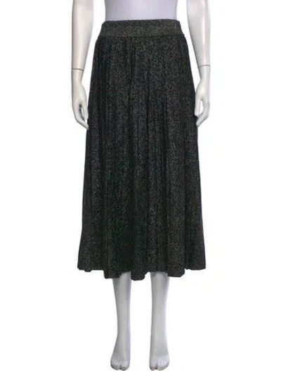 Pre-owned A.l.c Patterned Midi Length Skirt In Black/metallic