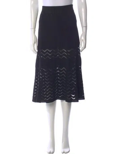 Pre-owned A.l.c Patterned Midi Length Skirt In Blue