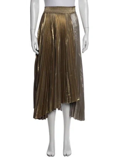 Pre-owned A.l.c Patterned Midi Length Skirt In Brown