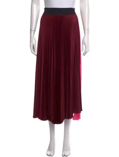 Pre-owned A.l.c Patterned Midi Length Skirt In Burgundy