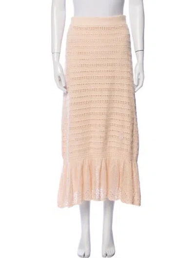 Pre-owned A.l.c Patterned Midi Length Skirt In Neutral