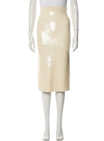Pre-owned A.l.c Patterned Midi Length Skirt In Neutral