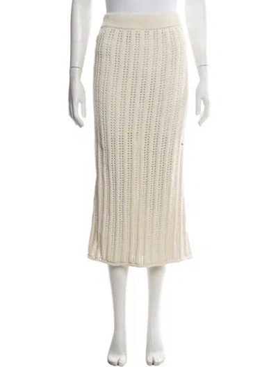 Pre-owned A.l.c Patterned Midi Length Skirt In Neutrals