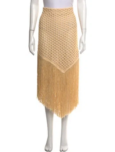 Pre-owned A.l.c Patterned Midi Length Skirt In Neutrals